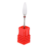 Maxbell Maxbell 3/32 Ceramic Polishing Head Nail Drill Bit for Electric Nail Machine Red-F