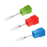 Maxbell Maxbell 3/32 Ceramic Polishing Head Nail Drill Bit for Electric Nail Machine Red-F