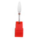 Maxbell Maxbell 3/32 Ceramic Polishing Head Nail Drill Bit for Electric Nail Machine Red-F