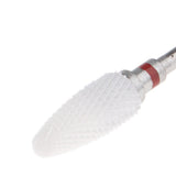 Maxbell Maxbell 3/32 Ceramic Polishing Head Nail Drill Bit for Electric Nail Machine Red-F