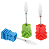 Maxbell Maxbell 3/32 Ceramic Polishing Head Nail Drill Bit for Electric Nail Machine Red-F
