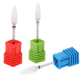 Maxbell Maxbell 3/32 Ceramic Polishing Head Nail Drill Bit for Electric Nail Machine Red-F