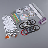 Maxbell Maxbell Set of 10 Types 37pcs Manicure Tools Set Nail Art Liner Brush Dotting Pen