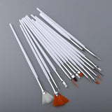 Maxbell Maxbell Set of 10 Types 37pcs Manicure Tools Set Nail Art Liner Brush Dotting Pen