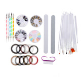 Maxbell Maxbell Set of 10 Types 37pcs Manicure Tools Set Nail Art Liner Brush Dotting Pen