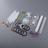 Maxbell Maxbell Set of 10 Types 37pcs Manicure Tools Set Nail Art Liner Brush Dotting Pen
