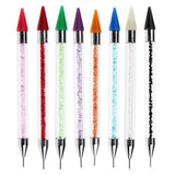 Maxbell Maxbell Nail Art Dotting Pen Dual-ended Rhinestone Beads Picker Wax Pencil Black