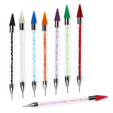 Maxbell Maxbell Nail Art Dotting Pen Dual-ended Rhinestone Beads Picker Wax Pencil Black