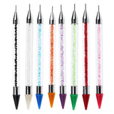 Maxbell Maxbell Nail Art Dotting Pen Dual-ended Rhinestone Beads Picker Wax Pencil Black