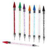 Maxbell Maxbell Nail Art Dotting Pen Dual-ended Rhinestone Beads Picker Wax Pencil Black