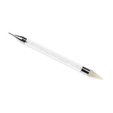 Maxbell Maxbell Nail Art Dotting Pen Dual-ended Rhinestone Beads Picker Wax Pencil White