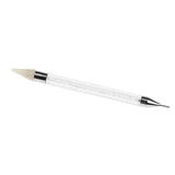 Maxbell Maxbell Nail Art Dotting Pen Dual-ended Rhinestone Beads Picker Wax Pencil White