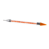 Maxbell Maxbell Nail Art Dotting Pen Dual-ended Rhinestone Beads Picker Wax Pencil Orange
