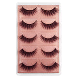Maxbell 5 Pairs Mink Long Messy Cross Thick False Eyelashes for Lash Extension G900