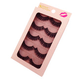 Maxbell 5 Pairs Mink Long Messy Cross Thick False Eyelashes for Lash Extension G903