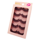 Maxbell 5 Pairs Mink Long Messy Cross Thick False Eyelashes for Lash Extension G904