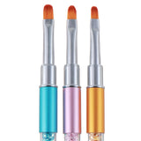 Maxbell 3Pcs Pro Nail Art Paint Brush Painting Pen for Acrylic Nails Mixed Style 03