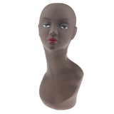 Maxbell Maxbell Black Women Mannequin Head Model Glasses/Hat/Headset Display Stand Rack Brown-B