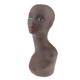 Maxbell Maxbell Black Women Mannequin Head Model Glasses/Hat/Headset Display Stand Rack Brown-B