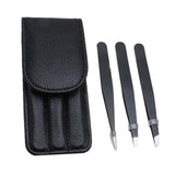Maxbell Maxbell 3x Stainless Steel Eyebrow Plucking Clip brow Hair Removing Tweezer Black