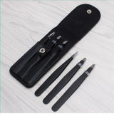 Maxbell Maxbell 3x Stainless Steel Eyebrow Plucking Clip brow Hair Removing Tweezer Black
