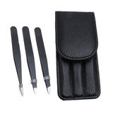 Maxbell Maxbell 3x Stainless Steel Eyebrow Plucking Clip brow Hair Removing Tweezer Black