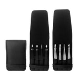 Maxbell Maxbell 4pcs Eyebrow Splinter Facial Hair Removal Precision Slant Flat Tweezers Set Black