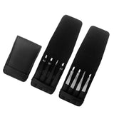 Maxbell Maxbell 4pcs Eyebrow Splinter Facial Hair Removal Precision Slant Flat Tweezers Set Black