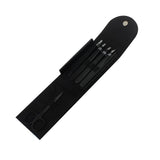 Maxbell Maxbell 5X Eyebrow Scissors Stainless Steel Slant Tip Flat Point Tweezers Black