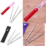 Maxbell Maxbell 3Pcs Blackhead Remover Extractor Tool for Blackhead Acne Spot Cleaners Black