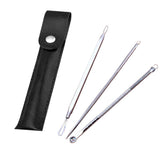 Maxbell Maxbell 3Pcs Blackhead Remover Extractor Tool for Blackhead Acne Spot Cleaners Black