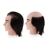 Maxbell Maxbell Human Hair Male Mannequin Head Hairdresser Salon Training Practice Head Half Bald