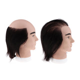 Maxbell Maxbell Human Hair Male Mannequin Head Hairdresser Salon Training Practice Head Half Bald