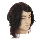 Maxbell 3xMale Mannequin Head 100% Human Hair Hairdresser Salon Training Practice Head