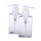 Maxbell Maxbell 2Pcs Square Lotion Dispenser Bottle Vials Empty Hand Sanitizer Jar 100ml
