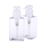 Maxbell Maxbell 2Pcs Square Lotion Dispenser Bottle Vials Empty Hand Sanitizer Jar 100ml