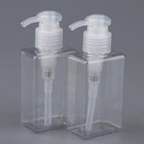 Maxbell Maxbell 2Pcs Square Lotion Dispenser Bottle Vials Empty Hand Sanitizer Jar 100ml