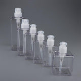 Maxbell Maxbell 2Pcs Square Lotion Dispenser Bottle Vials Empty Hand Sanitizer Jar 100ml