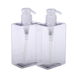 Maxbell Maxbell 2Pcs Square Lotion Dispenser Bottle Vials Empty Hand Sanitizer Jar 280ml