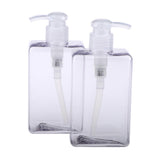 Maxbell Maxbell 2Pcs Square Lotion Dispenser Bottle Vials Empty Hand Sanitizer Jar 280ml
