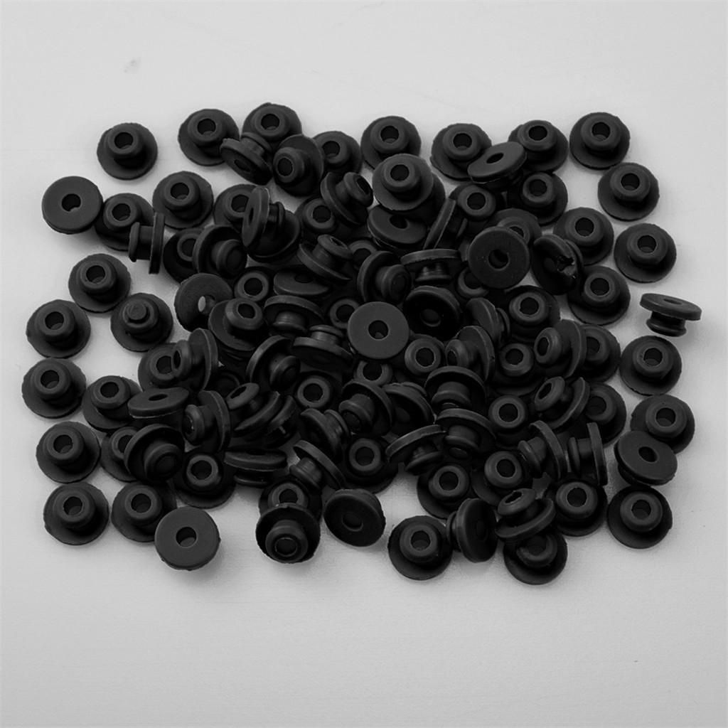 Maxbell Maxbell 100 Rubber Grommets Nipples for Tattoo Machine Part Needles Supplies Black