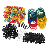 Maxbell Maxbell Tattoo Grommets/O Rings/Rubber Band/Cleaning Brush Tattoo Supply Kit Black