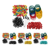 Maxbell Maxbell Tattoo Grommets/O Rings/Rubber Band/Cleaning Brush Tattoo Supply Kit Black