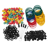 Maxbell Maxbell Tattoo Grommets/O Rings/Rubber Band/Cleaning Brush Tattoo Supply Kit Black