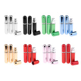 Maxbell Maxbell 3x 5ml Empty Glass Spray Bottle Pump Fine Mist Perfume Atomizer shiny silver