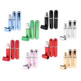Maxbell Maxbell 3x 5ml Empty Glass Spray Bottle Pump Fine Mist Perfume Atomizer shiny silver