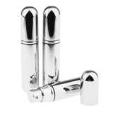 Maxbell Maxbell 3x 5ml Empty Glass Spray Bottle Pump Fine Mist Perfume Atomizer shiny silver