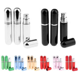 Maxbell Maxbell 3x 5ml Empty Glass Spray Bottle Pump Fine Mist Perfume Atomizer shiny silver