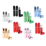 Maxbell Maxbell 3x 5ml Empty Glass Spray Bottle Pump Fine Mist Perfume Atomizer shiny silver
