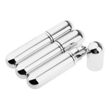 Maxbell Maxbell 3x 5ml Empty Glass Spray Bottle Pump Fine Mist Perfume Atomizer shiny silver